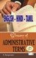 Glossary of Administrative Terms